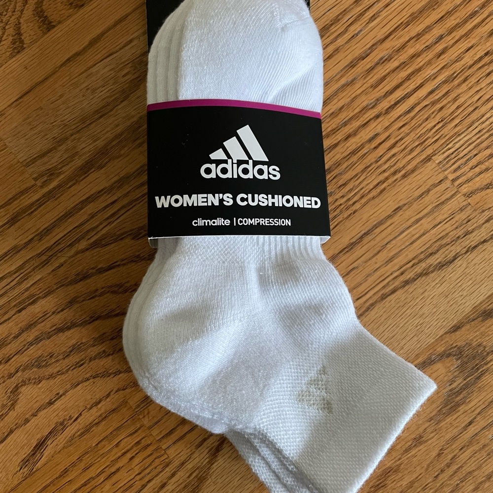 Adidas White Women’s Cushioned Socks